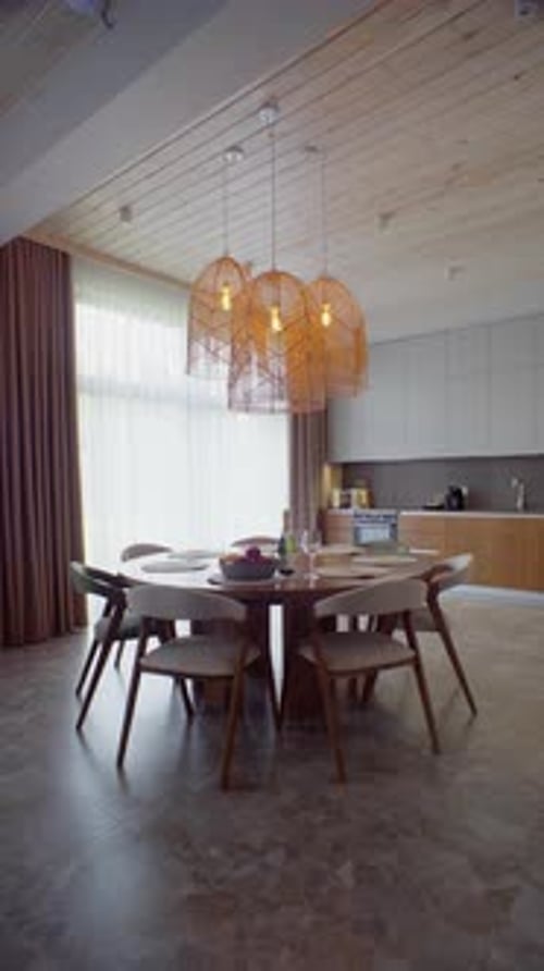 Dining Room Table Ready for a Meal