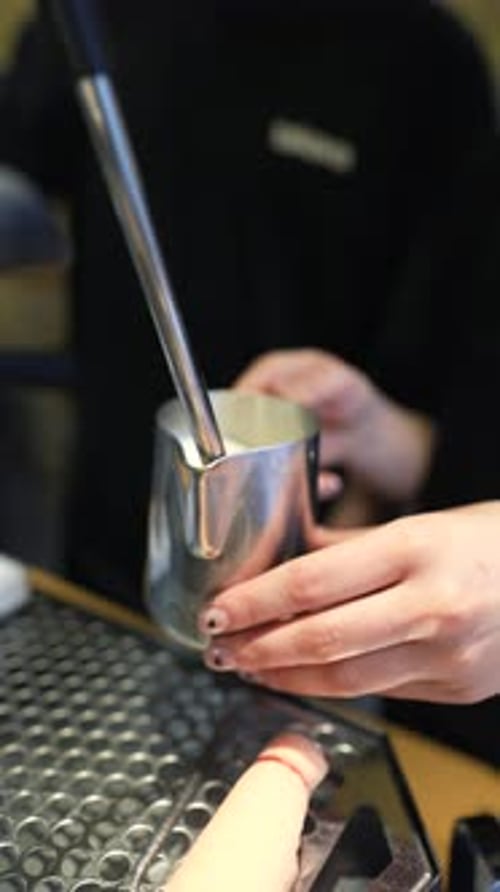 Steaming Milk with a Coffee Machine