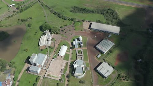 Aerial view of the famous Parque del Conocimiento in Posadas, Misiones, Argentina, showcasing the be