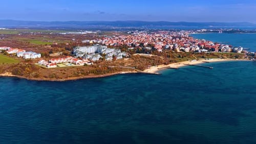 Picturesque scenery of the beautiful coastal city.