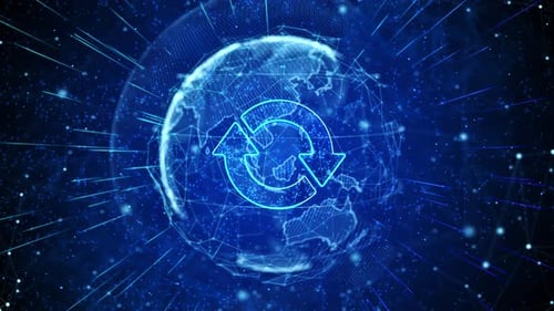 Reset Digital Global Technology World Network Connections Background