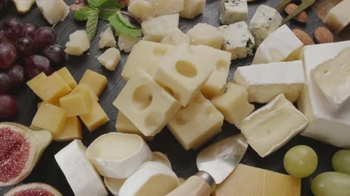 Elegant Selection of Cheeses and Fresh Fruits