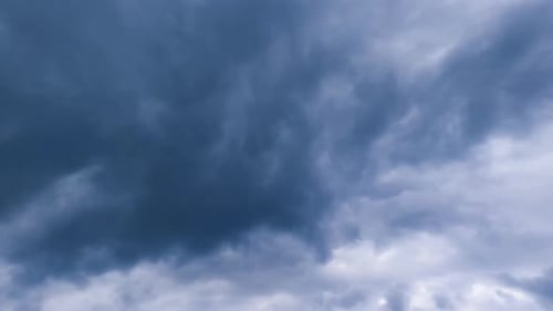 Ominous Gray Clouds Moving across the Sky