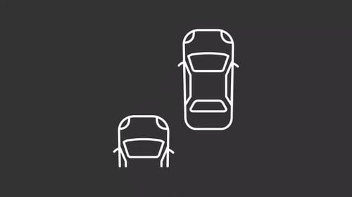 Minimalist Line Art Animated Car Icons