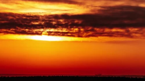 Vivid Sunset Clouds Time Lapse