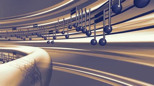 Colorful Music Symbol Animation Loop 1