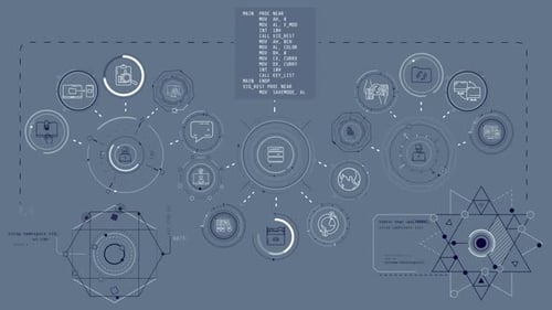 Futuristic Data Network UI Elements