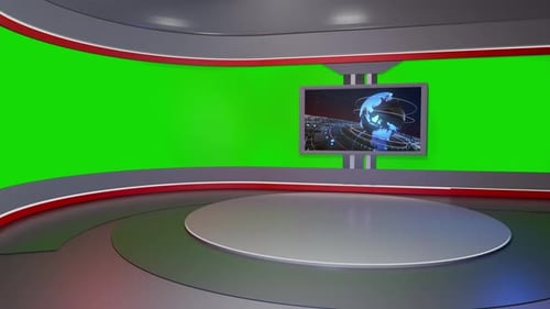 3D Virtual News Studio Ab0010 Hintergrundschleife