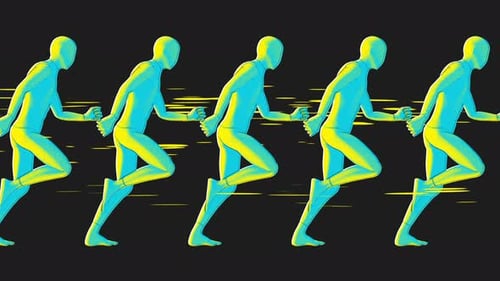 Illustrated Character Running Loop 02