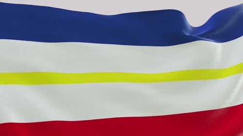 Realistic Waving Striped Flag Loop Animation