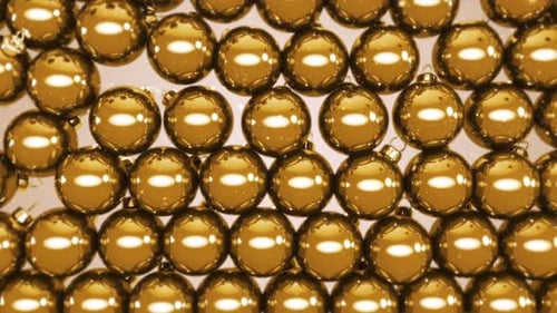 Festive Golden Ornaments Falling Celebration Background