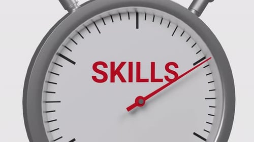 Animated 3D Stopwatch Measuring Skills and Development