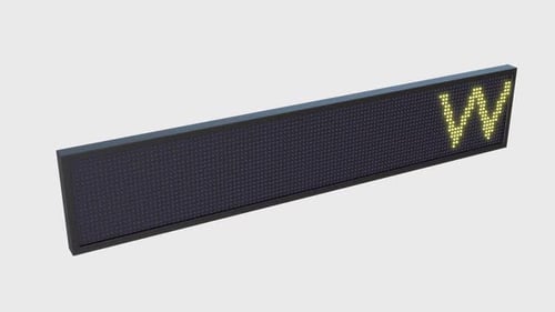 Kinetic Typography Welcome Message on Digital LED Board