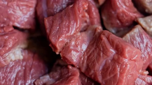 Beef Cut Into Squares