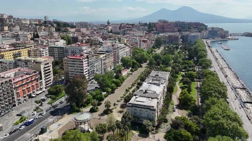 Parc de la Villa Comunale à Naples, Campanie, Italie.