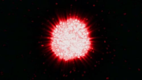 Abstract Red Energy Burst Glowing Background Animation
