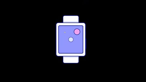 Flat Design Smartwatch App Interface Reveal Animation