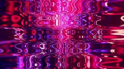 Abstract Fluid Neon Waves Glowing Background Loop