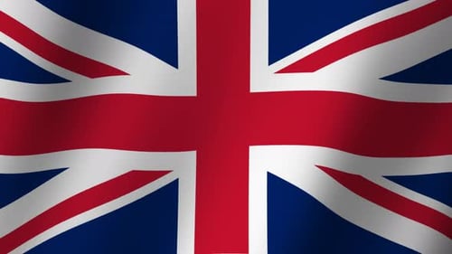 Waving British Union Jack Flag Animation