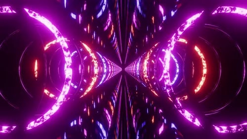 Double Rings Tunnel Vj Loop Animation Background