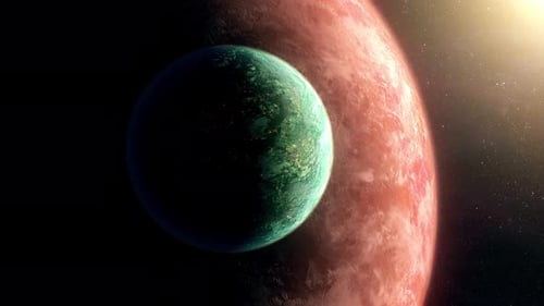 Filmmusik Motion-Rendering von Science-Fiction-Space Alien Planet 18