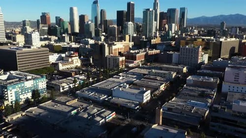 4K Drone Video of Los Angeles revealing the downtown skyline