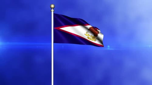 Bucle ondeando la bandera de Samoa Americana