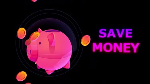 Piggy Money Save Alpha Channel