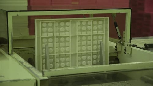 candy production line in a chocolate factory