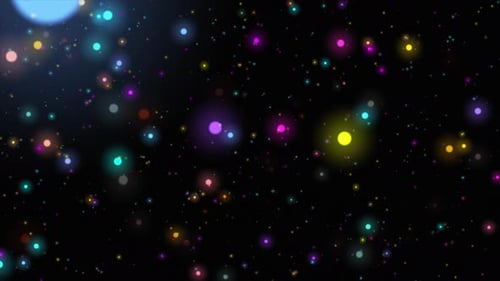 Rainbow Glowing Particle Glitter Background Loop V5
