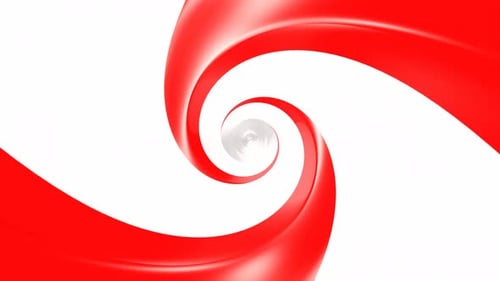 White and Red Two Colors Tunnel Flag, Loopable