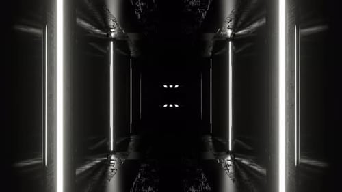 White Sci Fi Strobe Light Beams Tunnel Background Vj Loop I 4K