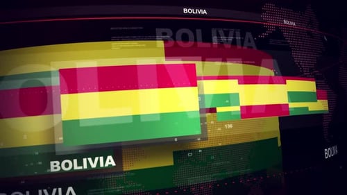 Bolivia Flag and Data Globe Display