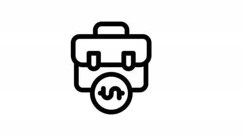 briefcase line icon animation