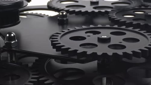 Rotating Gears in a Mechanical Machine