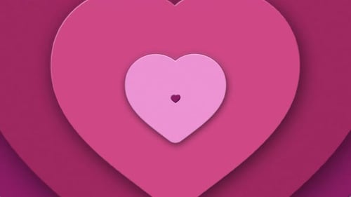 Loop Optical Illusion Heart Background Moving Hypnotic Heart Pattern in Fast Motion Psychedelic