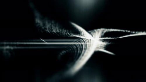 Abstract Flowing Particle Wave Light Background Animation