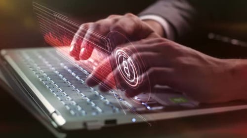 The Trader Monitors The Fall Of The Bitcoin Rate