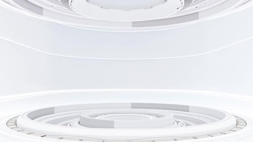 Futuristic White Virtual Stage Product Presentation Background