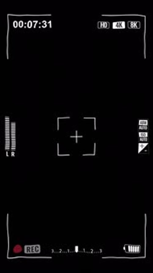 Hand Drawn Camera Viewfinder Recording Overlay Interface