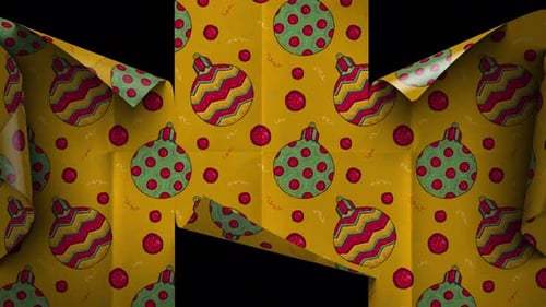 Decorative Christmas Paper Unfolding Transition