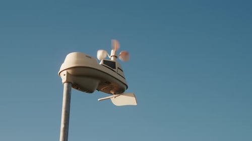 Weather station sensor spinning in the wind