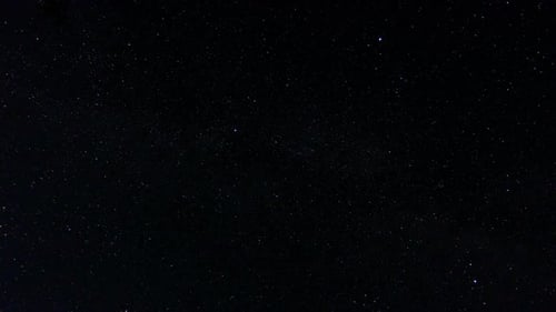 Beautiful Night Sky Time Lapse with Milky Way Galaxy on Dark Sky. Starry Night Background