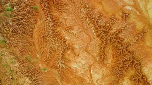 Textured Desert Landscape from Above