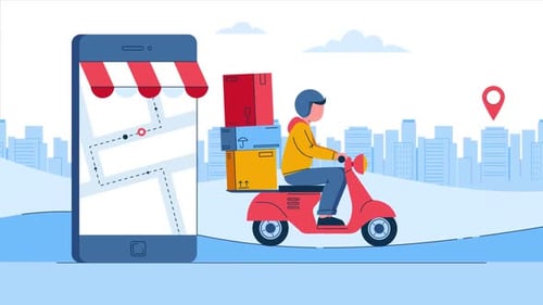 Delivery Tracking Animation