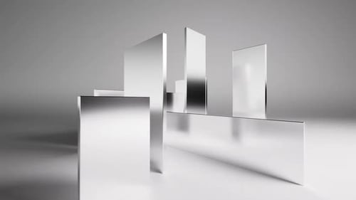 Modern Reflective Panels Logo Reveal Animation