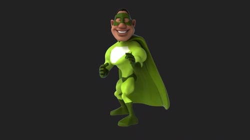 Combat de super-héros amusant en 3D (avec canal alpha)