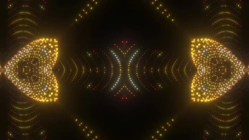 Abstract Glowing Particle Kaleidoscope Loop Background