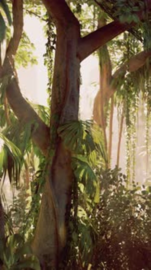 Majestic Tree Stands Tall in Dense Forest