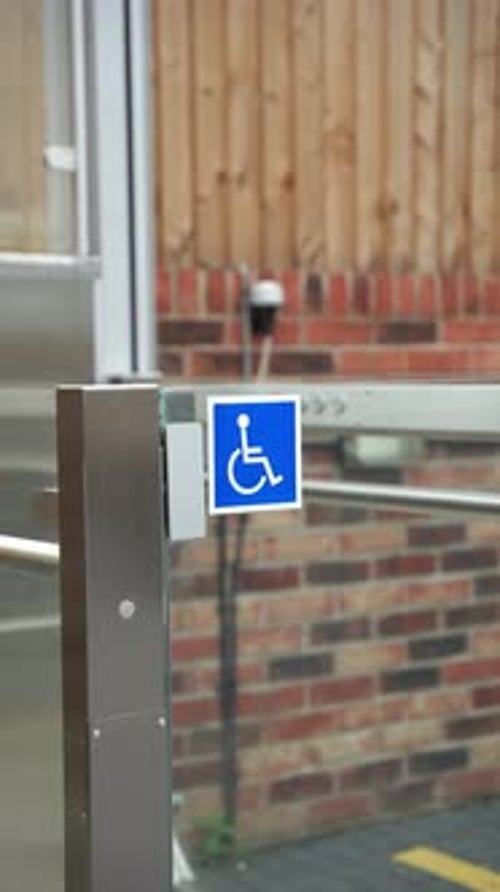 Wheelchair Accessible Lift in Modern Building Interior for Inclusive Access